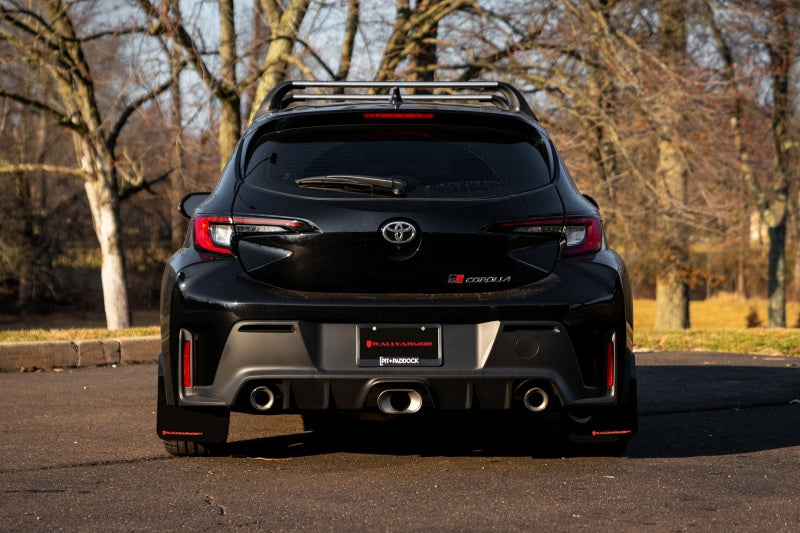 Rally Armor 23-24 Toyota GR Corolla Black UR Mud Flap w/Red Logo