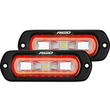 Rigid Industries SR-L Series Flush Mount LED Spreader Pair w/ Red Halo - Universal