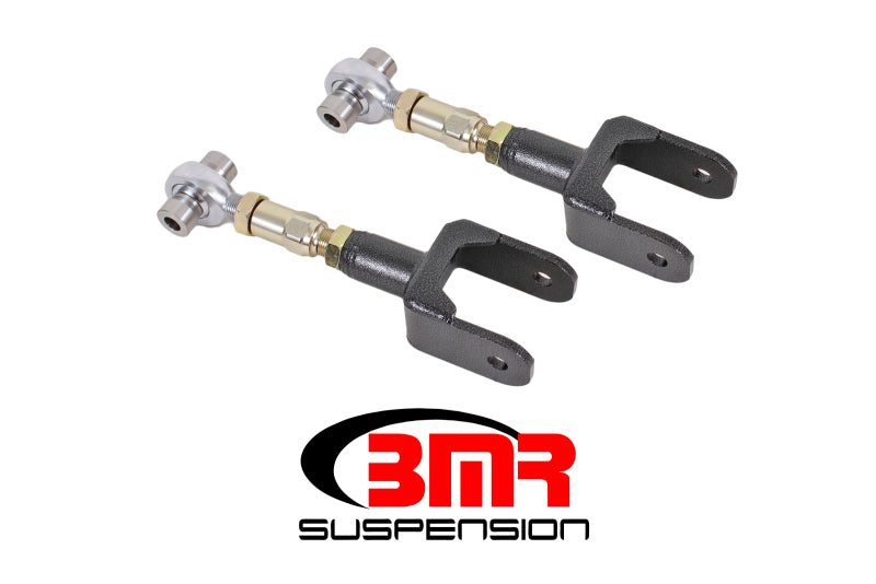 BMR 79-04 Fox Mustang Upper Control Arms On-Car Adj. Rod Ends - Black Hammertone