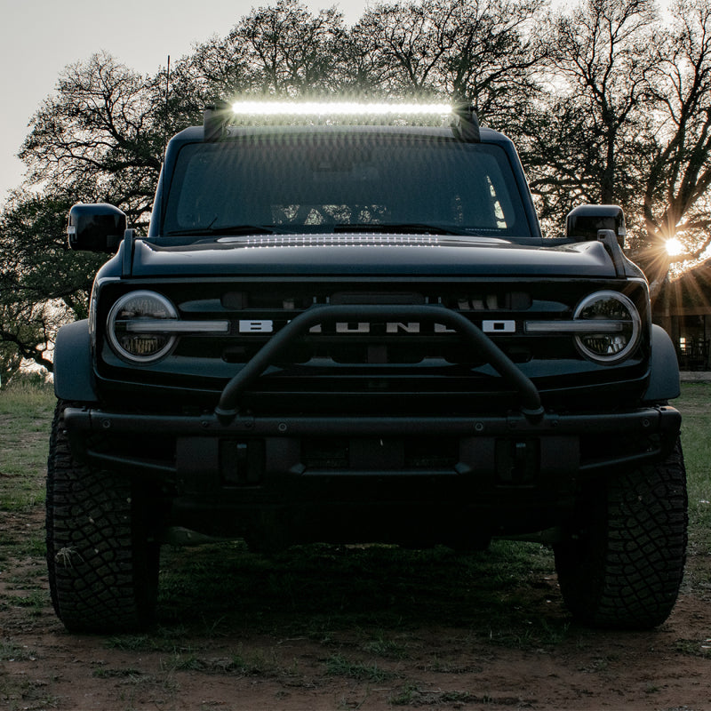 Rigid Industries 2021 Ford Bronco Roof Rack Light Kit (Incl. SR spot/flood Combo Bar)