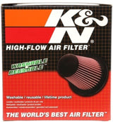 K&N Filter Universal Rubber Filter 5 inch Flange 6 1/2 inch Base 4 3/8 inch Top 7 inch Height