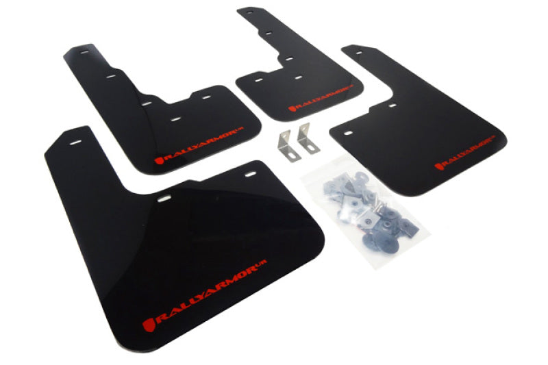 Rally Armor 13-16 Dodge Dart Black UR Mud Flap w/ Red Logo