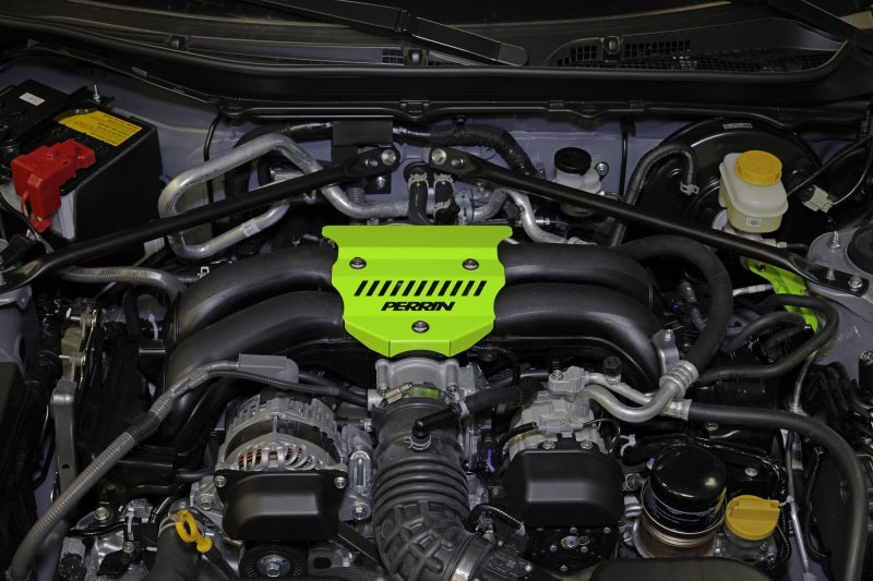 PERRIN 2022+ Subaru BRZ / Toyota GR86 Engine Cover - Neon Yellow Wrinkle