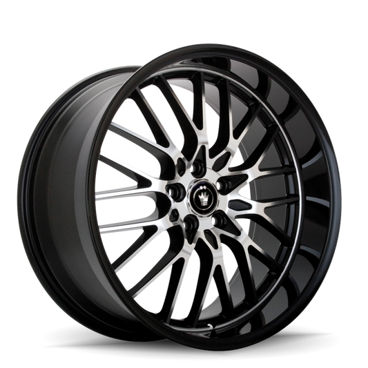 Konig Lace 17x7 10x110/115 ET40 Black/Machine Spoke