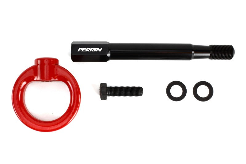 Perrin 13-20 & 2022 Subaru BRZ / 13-16 Scion FRS / 17-20 Toyota 86 Tow Hook Kit (Rear) - Red