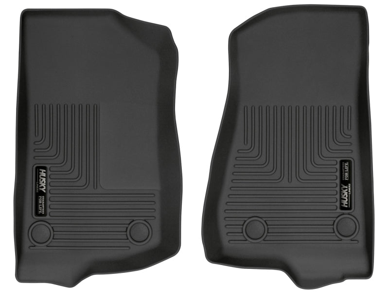 Husky Liners 19-24 Jeep Wrangler JL/JLU WeatherBeater Front Row Black Floor Liners