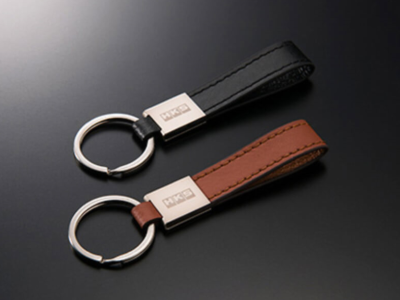 HKS HKS LEATHER KEYRING BLACK