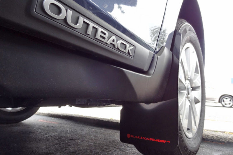 Rally Armor 15-19 Subaru Outback Black UR Mud Flap w/ Red Logo