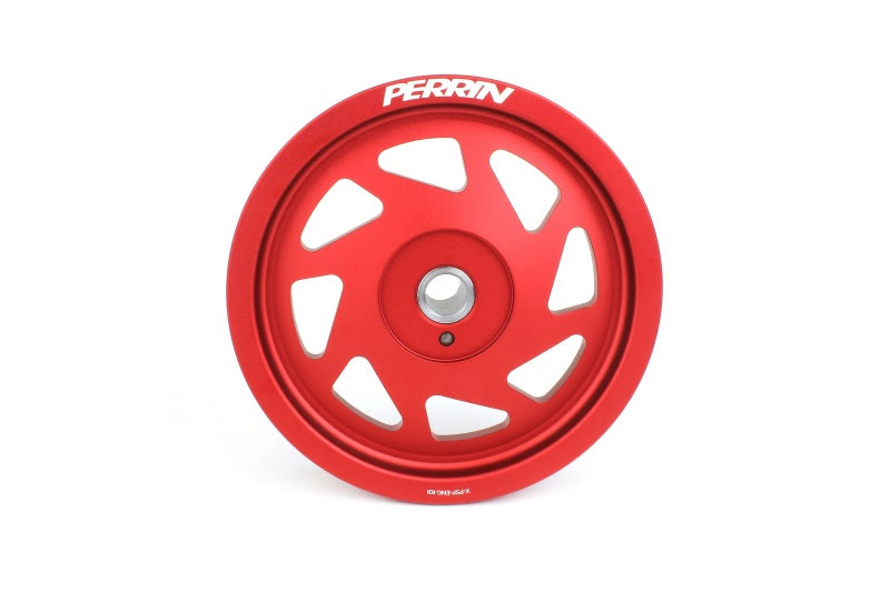 PERRIN 2022 BRZ/86 / 19-22 Subaru WRX Lightweight Crank Pulley (FA/FB Eng w/Small Hub) - Red