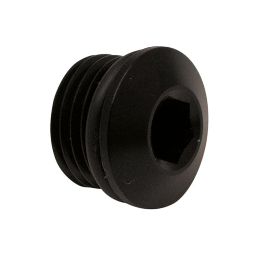 DeatschWerks 6AN ORB Male Plug Low Profile Internal Allen/Hex (Incl O-Ring) - Anodized Matte Black