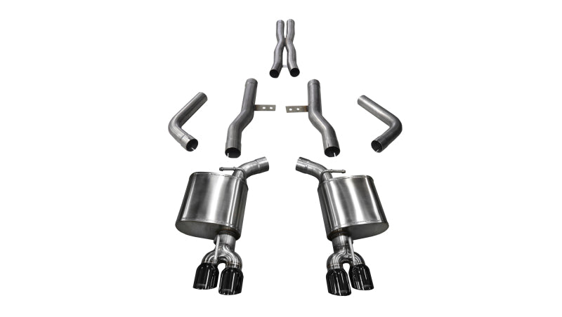 Corsa 2015-2023 Dodge Challenger Hellcat Dual Rear Exit Extreme Exhaust w/ 3.5in Black Tips