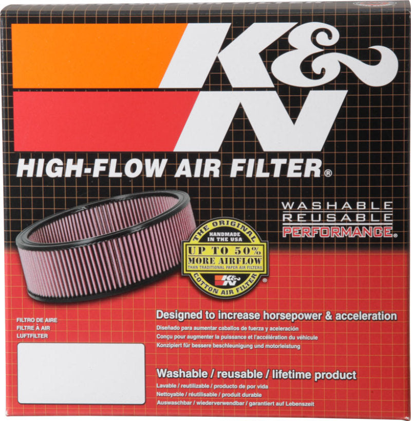 K&N Custom Round Filter 5-1/8in FLG / 9in OD x 4-1/8in HW/VENT