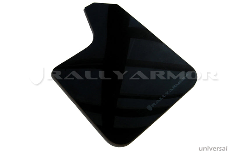 Rally Armor Universal Fit (No Hardware) Black UR Mud Flap w/ White Logo