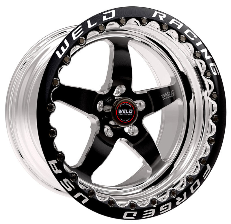 Weld S71 17x10 / 5x120mm BP / 7.2in. BS Black Wheel (High Pad) - Black Single Beadlock MT