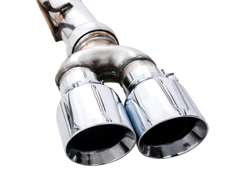 AWE Tuning 4th Gen GM 1500 5.3L 0FG Catback Split Rear Exit (w/ Bumper Cutouts) - Quad Chrome Tips