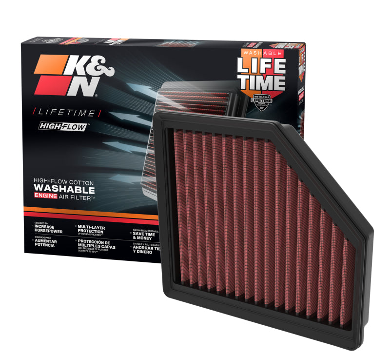 K&N 21-22 Nissan Qashqai III 1.3L L4 F/I Replacement Air Filter