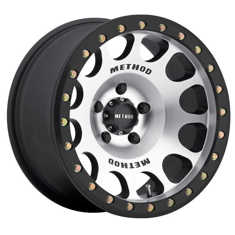 Method MR105 Beadlock 17x9 -38mm Offset 5x5 71.5mm CB Machined w/Matte Black Ring Wheel