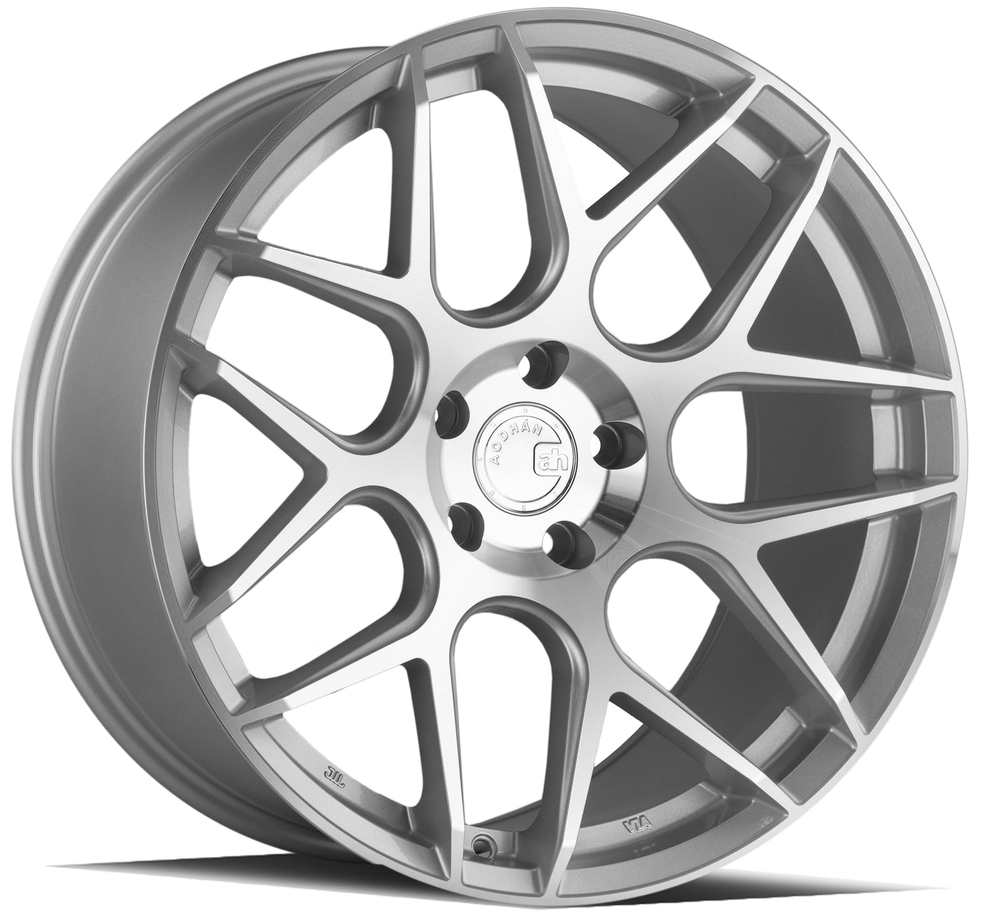 Aodhan AFF2 20X10.5 5X112 +35 Offset Wheel - Gloss Silver Machined Face - Aodhan Aftermarket Wheel