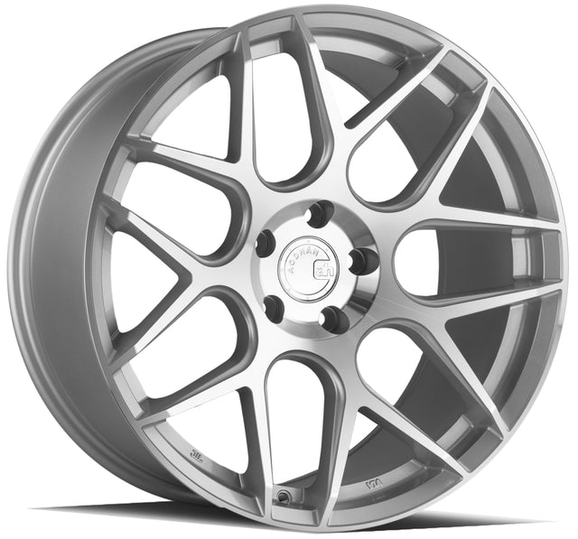Aodhan AFF2 20X10.5 5X112 +35 Offset Wheel - Gloss Silver Machined Face - Aodhan Aftermarket Wheel