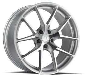 Aodhan AFF7 19X8.5 5X112 +35 Offset Wheel - Gloss Silver Machined Face - Aodhan Aftermarket Wheel