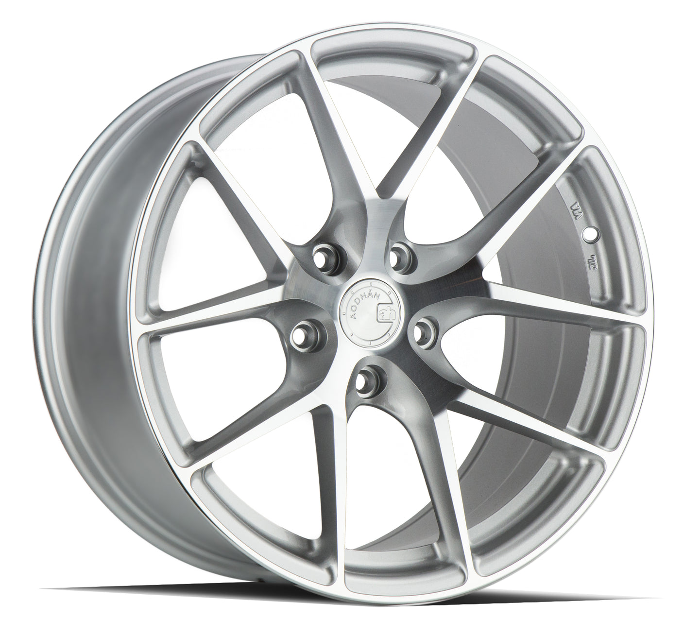 Aodhan AFF7 19X9.5 5X112 +35 Offset Wheel - Gloss Silver Machined Face - Aodhan Aftermarket Wheel