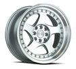 Aodhan AH01 15X8 4X100/114.3 +20 Offset Wheel - Silver w/Machined Face - Aodhan Aftermarket Wheel