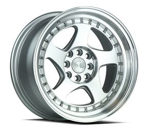 Aodhan AH01 15X8 4X100/114.3 +20 Offset Wheel - Silver w/Machined Face - Aodhan Aftermarket Wheel