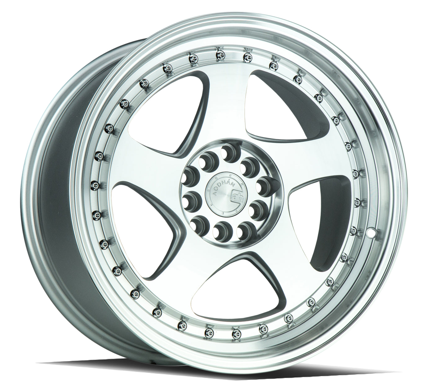 Aodhan AH01 17X9 5X100/114.3 +25 Offset Wheel - Silver w/Machined Face - Aodhan Aftermarket Wheel