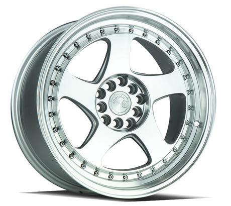 Aodhan AH01 17X9 5X100/114.3 +25 Offset Wheel - Silver w/Machined Face - Aodhan Aftermarket Wheel