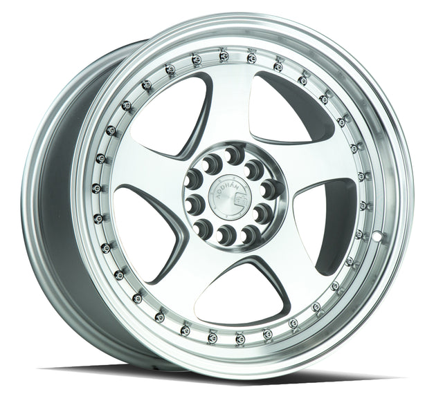 Aodhan AH01 17X9 5X100/114.3 +25 Offset Wheel - Silver w/Machined Face - Aodhan Aftermarket Wheel