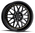 Aodhan AH02 17X8 4X100/114.3 +35 Offset Wheel - Gloss Black ( Gold Rivet) - Aodhan Aftermarket Wheel