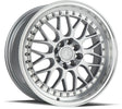 Aodhan AH02 17X8 4X100/114.3 +35 Offset Wheel - Silver w/ Machined Lip - Aodhan Aftermarket Wheel