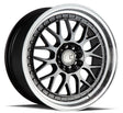 Aodhan AH02 17X8 5X100/114.3 +35 Offset Wheel - Hyper Black w/ Machined Lip - Aodhan Aftermarket Wheel