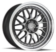 Aodhan AH02 17X8 4X100/114.3 +35 Offset Wheel - Hyper Black w/ Machined Lip - Aodhan Aftermarket Wheel