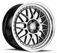 Aodhan AH02 18X8.5 5X100 +35 Offset Wheel - Hyper Black w/ Machined Lip - Aodhan Aftermarket Wheel