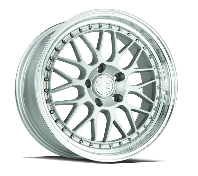 Aodhan AH02 18X8.5 5X120 +35 Offset Wheel - Silver w/ Machined Lip - Aodhan Aftermarket Wheel