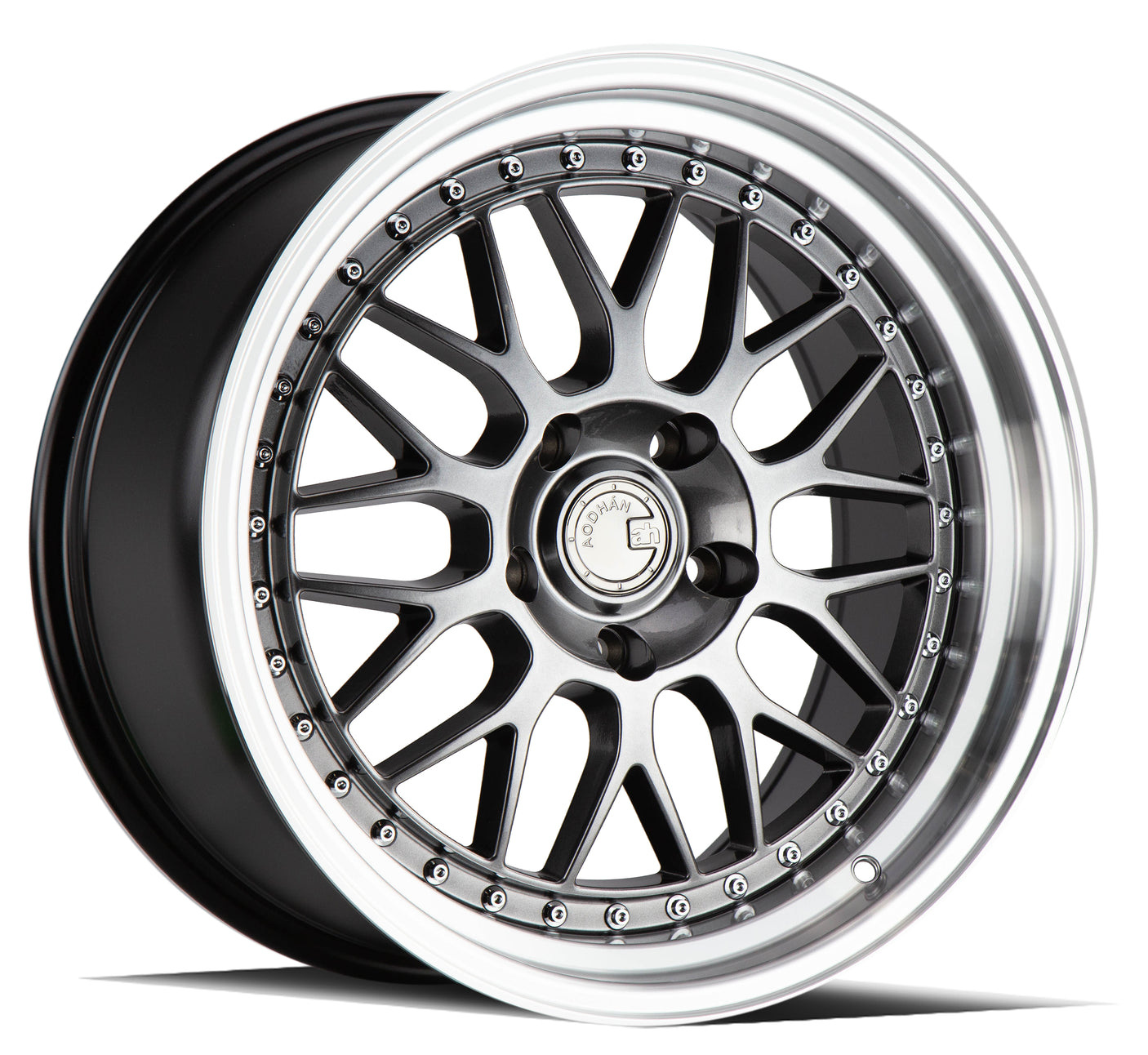 Aodhan AH02 18X9.5 5X114.3 +30 Offset Wheel - Hyper Black w/ Machined Lip - Aodhan Aftermarket Wheel