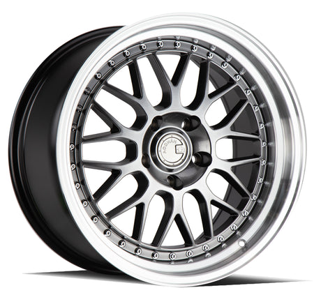 Aodhan AH02 18X9.5 5X114.3 +30 Offset Wheel - Hyper Black w/ Machined Lip - Aodhan Aftermarket Wheel