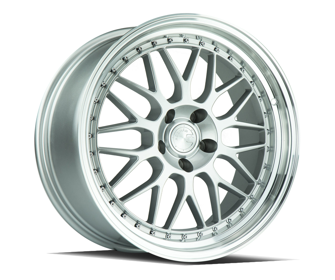 Aodhan AH02 18X9.5 5X100 +35 Offset Wheel - Silver w/ Machined Lip - Aodhan Aftermarket Wheel