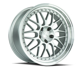 Aodhan AH02 18X9.5 5X100 +35 Offset Wheel - Silver w/ Machined Lip - Aodhan Aftermarket Wheel