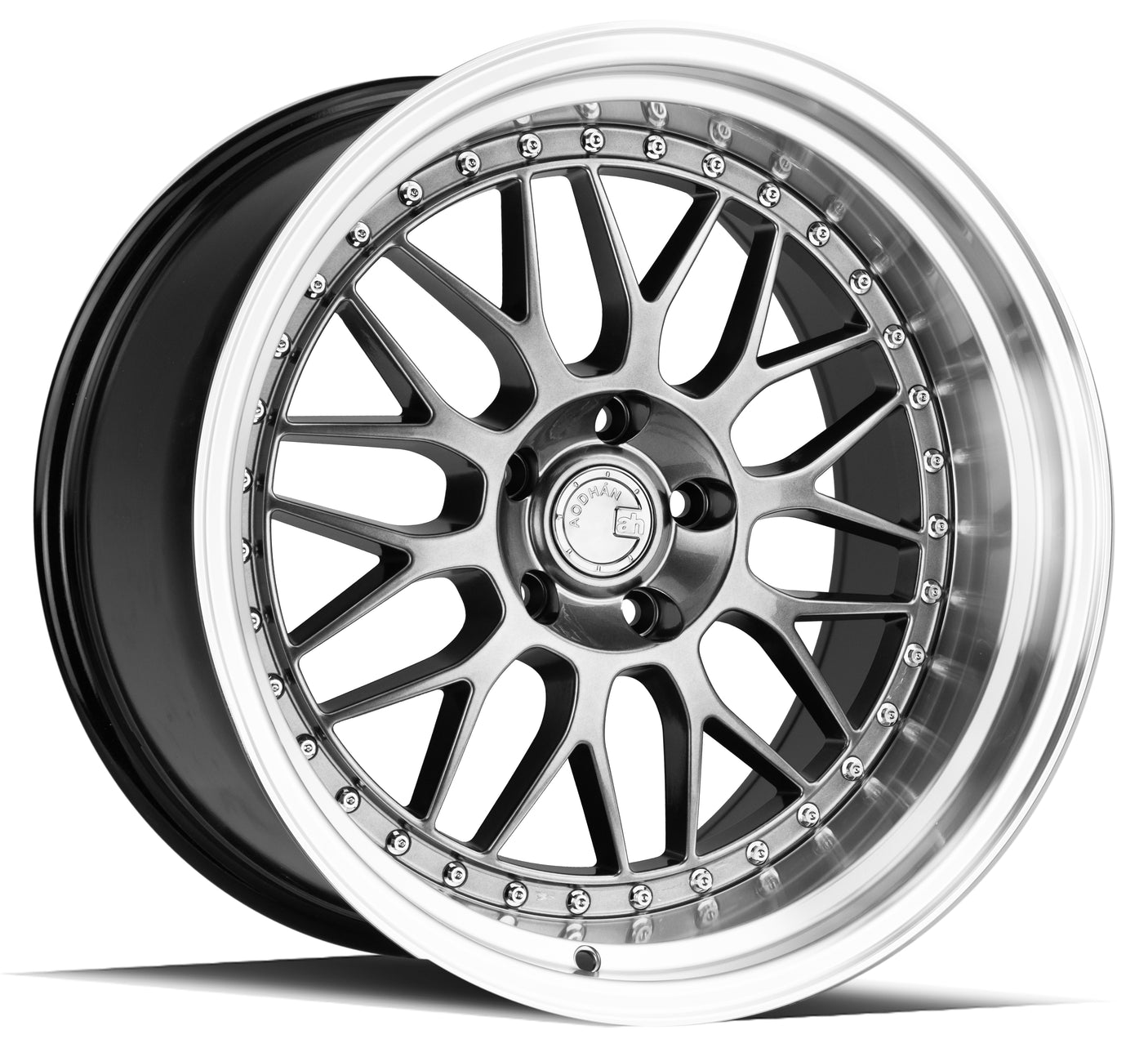 Aodhan AH02 19X11 5X114.3 +22 Offset Wheel - Hyper Black w/ Machined Lip - Aodhan Aftermarket Wheel