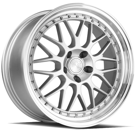 Aodhan AH02 19X8.5 5X120 +35 Offset Wheel - Silver w/ Machined Lip - Aodhan Aftermarket Wheel