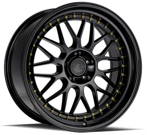 Aodhan AH02 19X9.5 5X114.3 +22 Offset Wheel - Gloss Black ( Gold Rivet) - Aodhan Aftermarket Wheel
