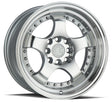 Aodhan AH03 15X8 4X100/114.3 +20 Offset Wheel - Silver w/Machined Face - Aodhan Aftermarket Wheel