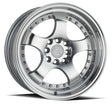Aodhan AH03 16X8 4X100/114.3 +15 Offset Wheel - Silver w/Machined Face - Aodhan Aftermarket Wheel