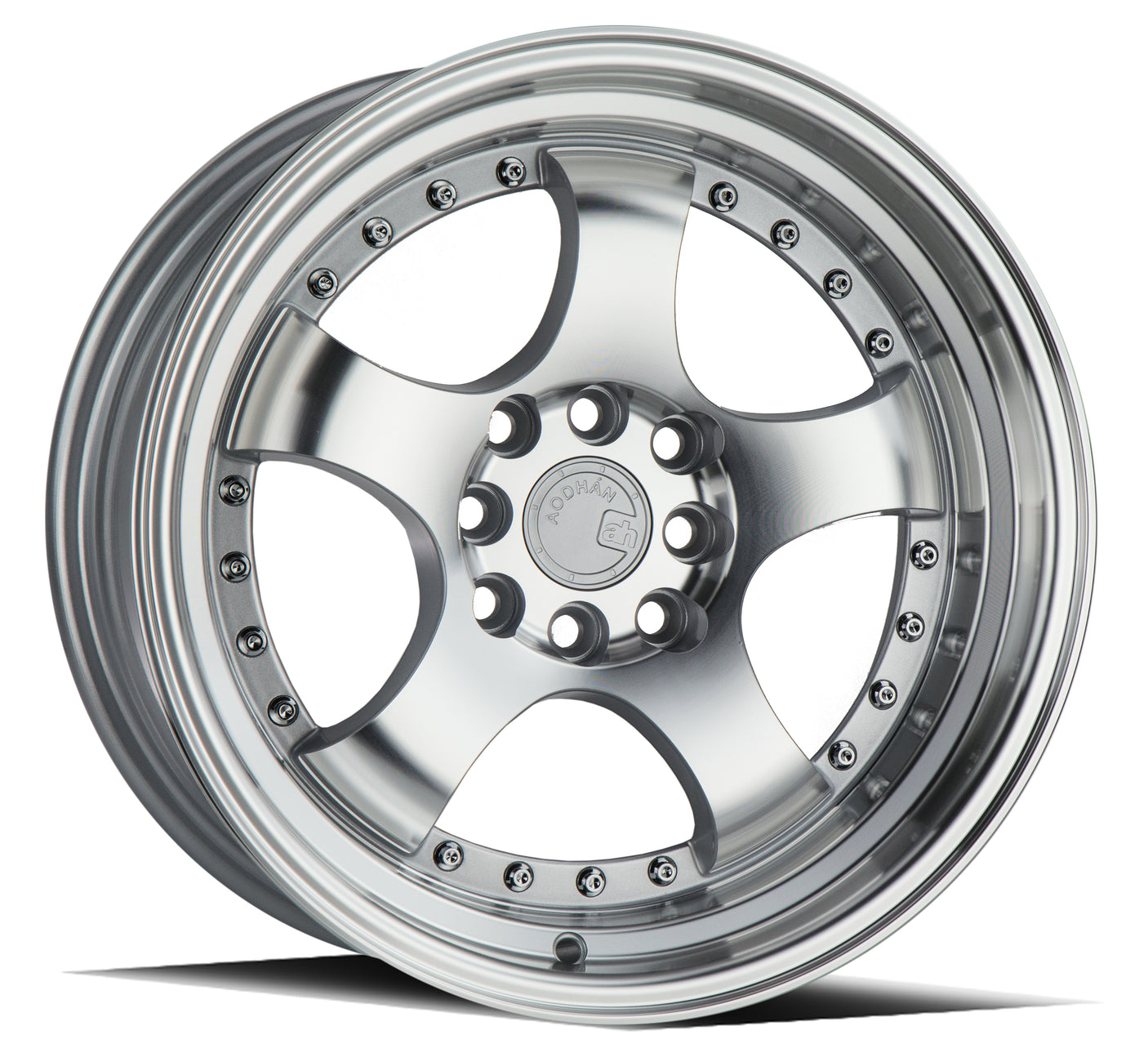 Aodhan AH03 16X8 4X100/114.3 +15 Offset Wheel - Silver w/Machined Face - Aodhan Aftermarket Wheel