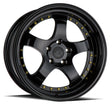 Aodhan AH03 18X9.5 5X114.3 +30 Offset Wheel - Gloss Black W /Gold Rivets - Aodhan Aftermarket Wheel