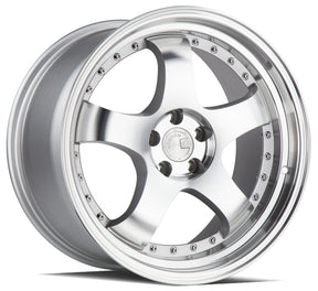Aodhan AH03 18X9.5 5X114.3 +30 Offset Wheel - Silver w/Machined Face - Aodhan Aftermarket Wheel