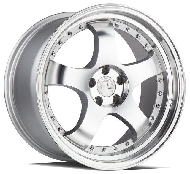 Aodhan AH03 18X9.5 5X114.3 +30 Offset Wheel - Silver w/Machined Face - Aodhan Aftermarket Wheel