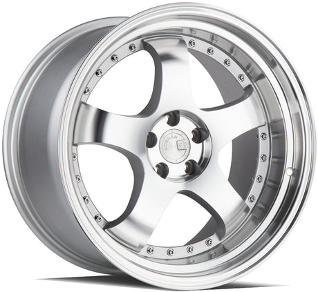 Aodhan AH03 19X11 5X114.3 +22 Offset Wheel - Silver w/Machined Face - Aodhan Aftermarket Wheel